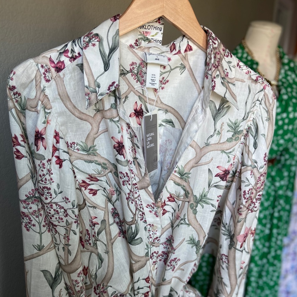 ❌SOLD❌ JOHANNA ORTIZ Gorgeous Orchids Linen Dress - Picture 11 of 14